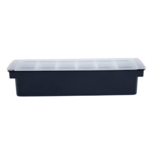 Sort 6-rums Condimentholder Plastik